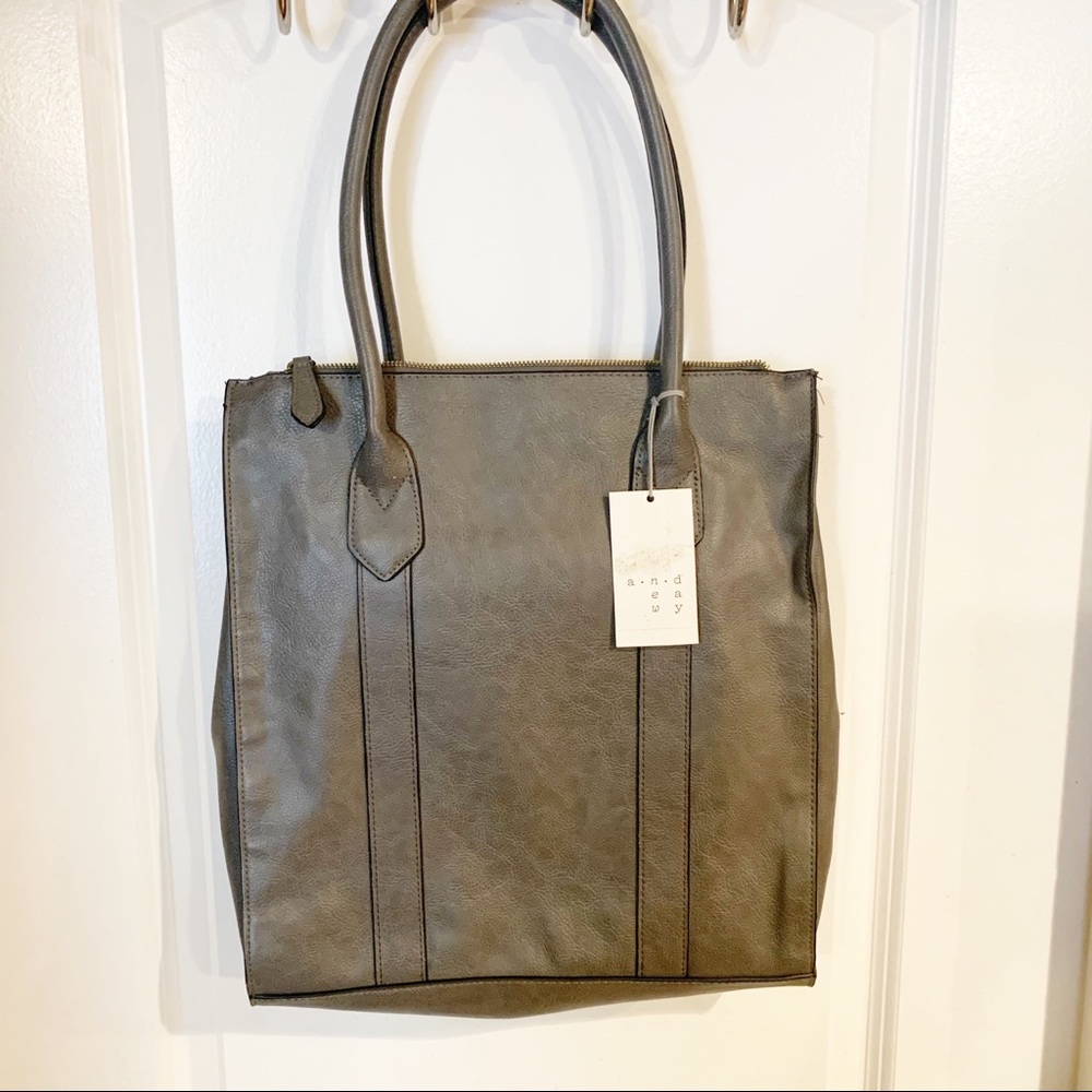 Dark Gray Tote Handbag - A New Day Hearthstone - Picture 2 of 8